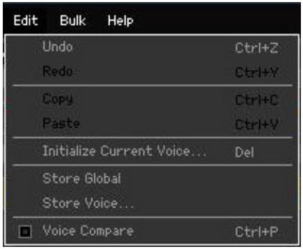YAMAHA MOTIF XF EDITOR VST - Menu [Edit] - 1