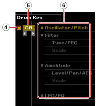YAMAHA MOTIF XF EDITOR VST - Element (Elément) ou Drum Key (Touche de batterie) - 2
