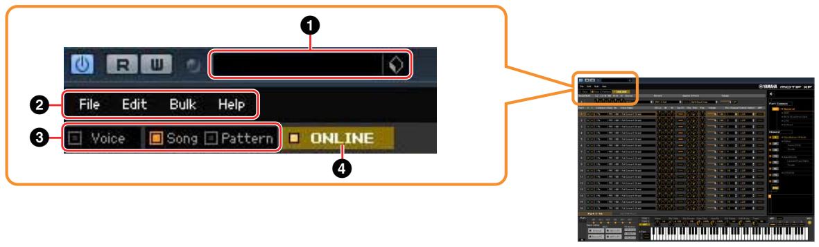 YAMAHA MOTIF XF EDITOR VST - Section générale - 1