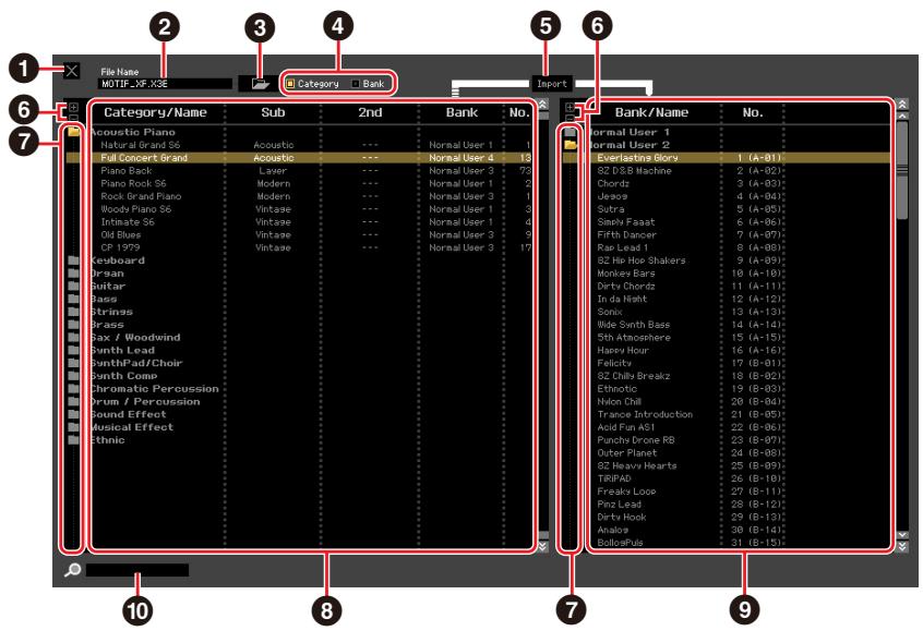 YAMAHA MOTIF XF EDITOR VST - Import (Importer) - 1
