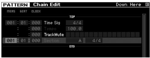 YAMAHA MOTIF XF8 - Appuyez sur la touche [SF4] insert (insertion) pour ouvrir la fenêtre insert event (insérer un événement), et affectez la section a au 1ER temps de la 1ÈRE mesure. - 2