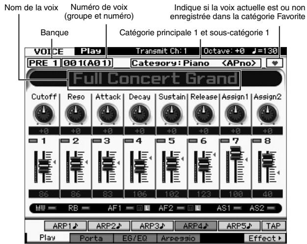 YAMAHA MOTIF XF8 - Appuyez sur la touche [PROGRAM] afin d'allumer son voyant, puis appuyez sur une des touches de banque pour sélectionner une banque de voix. - 1