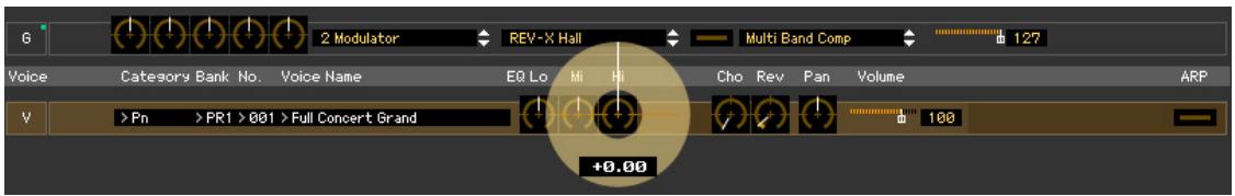 YAMAHA MOTIF XF8 EDITOR - 5-4 Modifiez les paramètres de voix selon vos besoins. - 1
