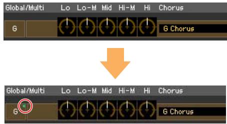 YAMAHA MOTIF XF8 EDITOR - Section Mixer (lorsque le mode Voice/Song/Pattern est réglé sur « Song » ou « Pattern ») - 3