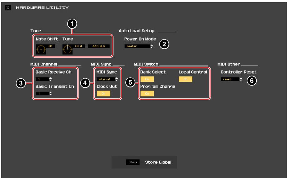 YAMAHA MOTIF XF8 EDITOR - Hardware Utility (Utilitaire matériel) - 1