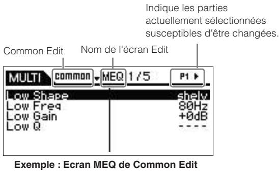 YAMAHA MOTIF-RACK XS - Appuyez sur la touche [ENTER] ou sur le bouton encodeur afin de selectionner l'écran Edit chosesi. - 1