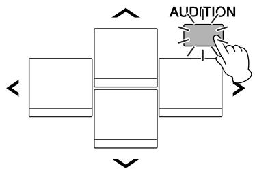 YAMAHA MOTIF-RACK XS - Appuyez sur la touche [AUDITION]. - 1