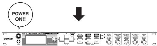 YAMAHA MOTIF-RACK XS - Procedure de mise sous tension - 3