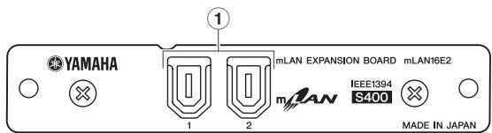 YAMAHA MOTIF-RACK XS - En cas d'installation de la carte mLAN16E2 fournie en option : - 1
