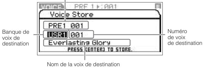 YAMAHA MOTIF-RACK XS - Lorsqu'une voix normale est selectionnée - 1