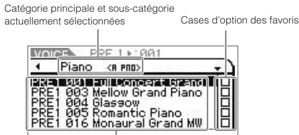 YAMAHA MOTIF-RACK XS - Appuyez sur le bouton encodeur dans l'écran Voice Play (Reproduction de voix). - 2