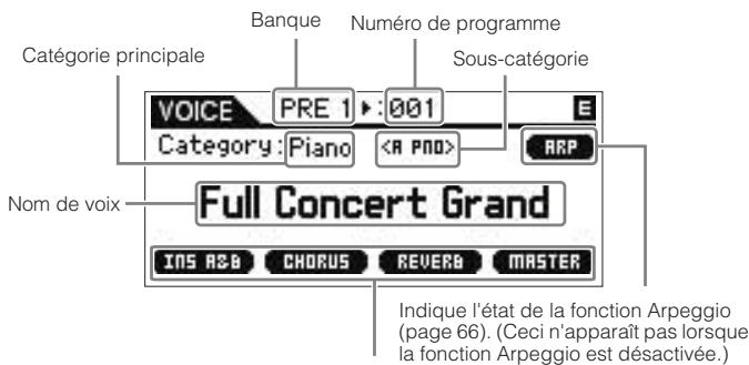 YAMAHA MOTIF-RACK XS - Sélectionnez une banque de voix à l'aide des touches de curseur [ ] / [ ] - 1
