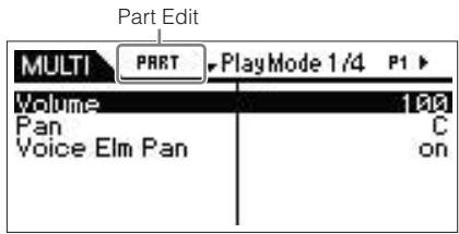 YAMAHA MOTIF-RACK XS - Appuyez sur la touche [ENTER] ou sur le bouton encodeur afin de selectionner l'écran Edit chosesi. - 2