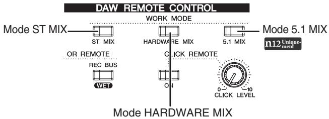 YAMAHA N8 - Sélection du mode Work (Travail) - 1