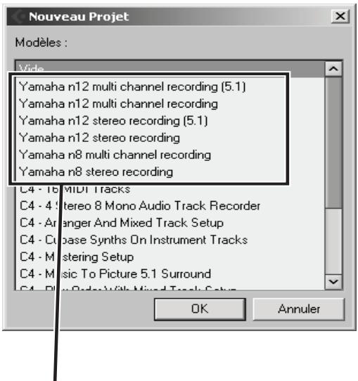 YAMAHA N8 - Sélectionnez Nouveau Projet dans le menu Fichier afin de créer un nouveau projet. - 1