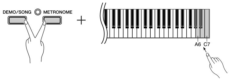 YAMAHA P-95B - Réglage du type de sensibilité au toucher - 1