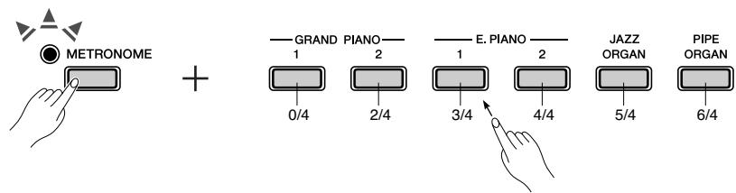 YAMAHA P-95B - Maintenez la touche [METRONOME] enfoncée et appuyez sur une des touches a0-d1. - 2