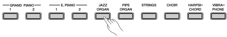 YAMAHA P-95B - Appuyez sur l'une des touches de voix. - 1