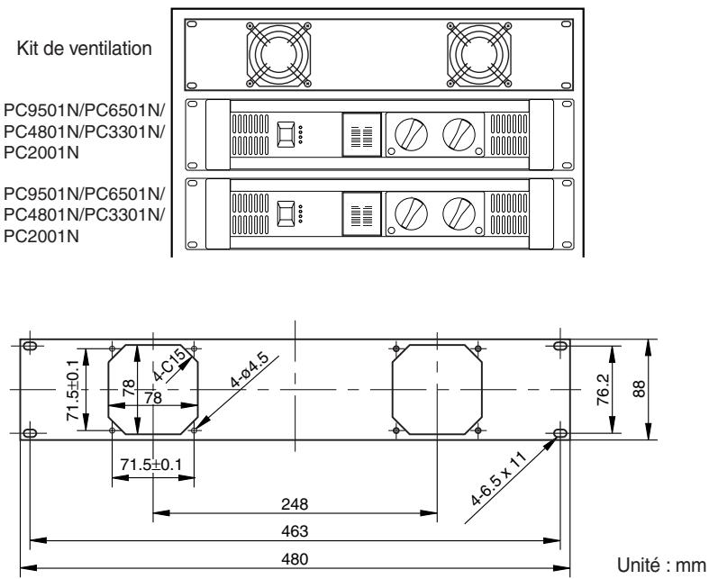 YAMAHA PC2001N - Exemple de fixation - 1