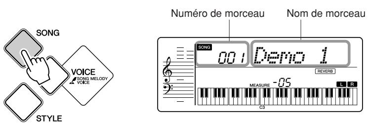 YAMAHA PSR-E223 - Appuyez sur la touche [SONG] - 1