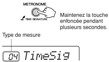 YAMAHA PSR-E223 - Réglage du type de mesure du métronome - 1