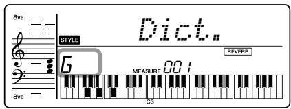YAMAHA PSR-E223 - Recherche d'accords à l'aide de la fonction chord dictionary (dictionnaire d'accords) - 4