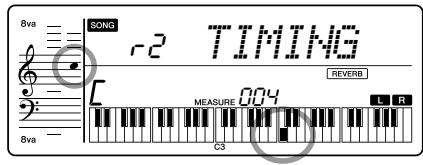YAMAHA PSR-E223 - Sélectionnez la partie sur laquelle vous souhaitez vous entrainer. - 3