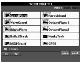 YAMAHA PSR-S910 - - Sélection de fichiers (voix, style, morceau, etc.) - 4