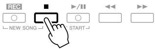 YAMAHA PSR-S910 - Appuyez sur la touche [■] (STOP) (Arrêt) de la section SONG pour arrêté la reproduction. - 1