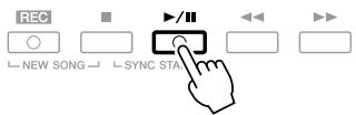 YAMAHA PSR-S910 - Appuyez sur la touche [▶/III] (PLAY/PAUSE) de SONG afin de démarrer la reproduction. - 1