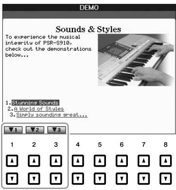 YAMAHA PSR-S910 - Appuyez sur une des touches [A] - [E] pour afficher une démonstration spécifique. - 1