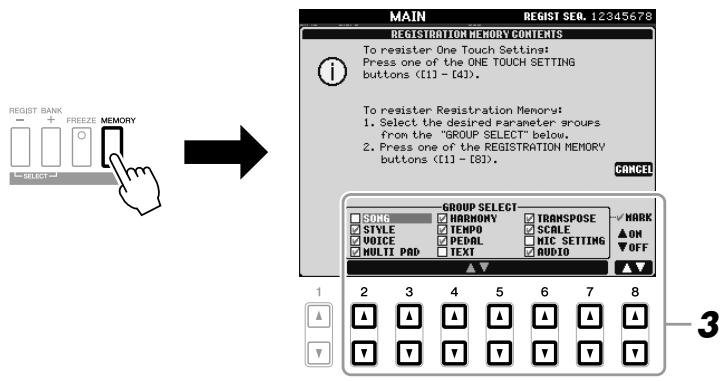 YAMAHA PSR-S910 - Enregistrement des configurations du panneau - 1