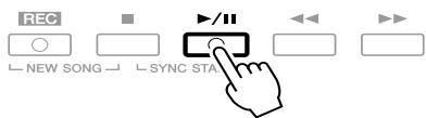 YAMAHA PSR-S910 - Appuyez sur la touche [▶/III] (PLAY/PAUSE) (Lecture/Pause) de SONG pour démarrer la reproduction. - 1