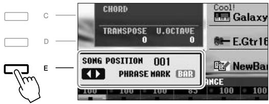 YAMAHA PSR-S910 - Pour les morceaux contenant des repères de phrase - 1