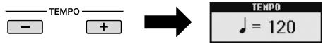 YAMAHA PSR-S910 - - Touches [-]/[+] de la section TEMPO - 1
