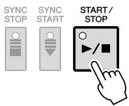 YAMAHA PSR-S910 - Appuyez sur la touche [START/STOP] (Début/arrêt) pour arrêté la reproduction de style. - 1