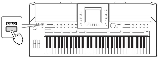 YAMAHA PSR-S910 - Appuyez sur la touche [DEMO] pour lancer les démonstrations. - 1