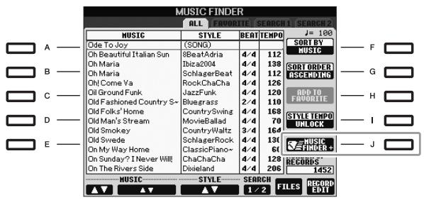 YAMAHA PSR-S910 - Des facilités supplémentaires introduites grâce à Internet (Music Finder+) - 1