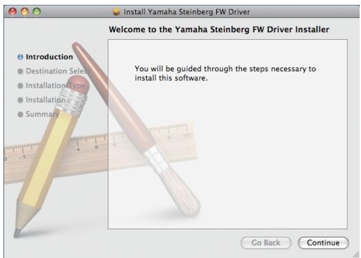 YAMAHA STEINBERG FW DRIVER - Installation du logiciel - 1