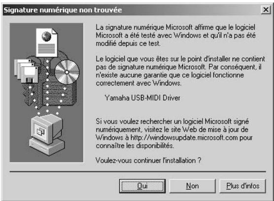 YAMAHA USB-MIDI DRIVER - Lorsque la fenêtre « Bienvenue dans l'assistant InstallShield Wizard de Yamaha USB-MIDI Driver » s'ouvre, cliquez sur [Suivant]. - 1