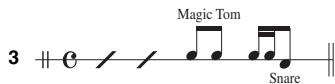 YAMAHA YDD-40 - Examples de variations rythmiques - 2