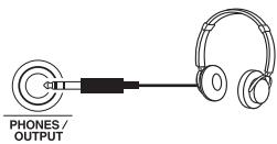 YAMAHA YDD-40 - Connexion de casque d'écouteurs (Prise [PHONES/OUTPUT]) - 1