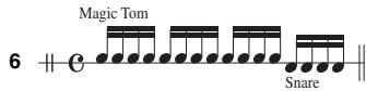 YAMAHA YDD-40 - Examples de variations rythmiques - 5