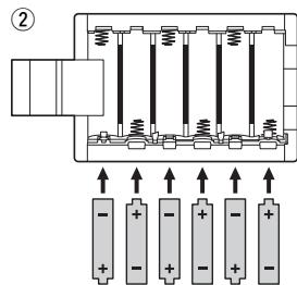 YAMAHA YDD-40 - - Utilisation des piles - 2
