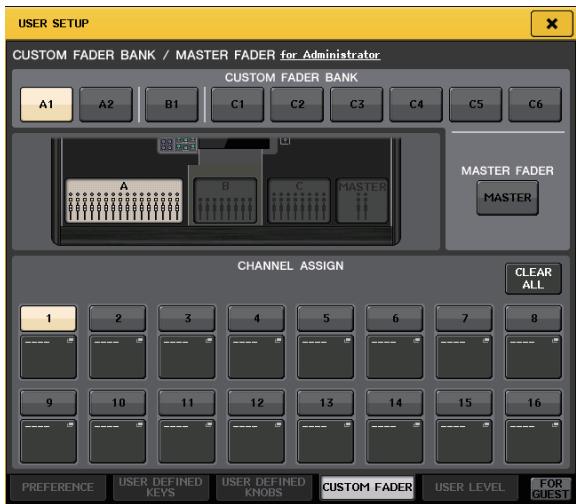 YAMAHA CL-3 - Réglages des banques de faders personalisées - 1