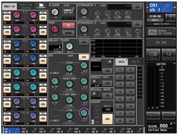 YAMAHA CL-3 - Utilisation de la section SELECTED CHANNEL (paramétrage d'un seul canal) - 1