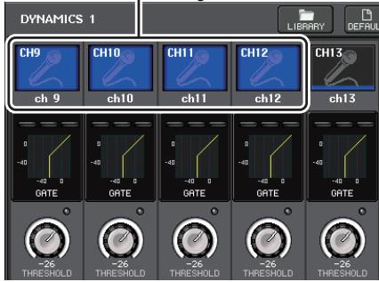 YAMAHA CL-3 - [Fenêtre contextuelle HPF/EQ (8 canaux)]   [Fenêtre contextuelle DYNAMICS 1/2 (8 canaux)] - 2