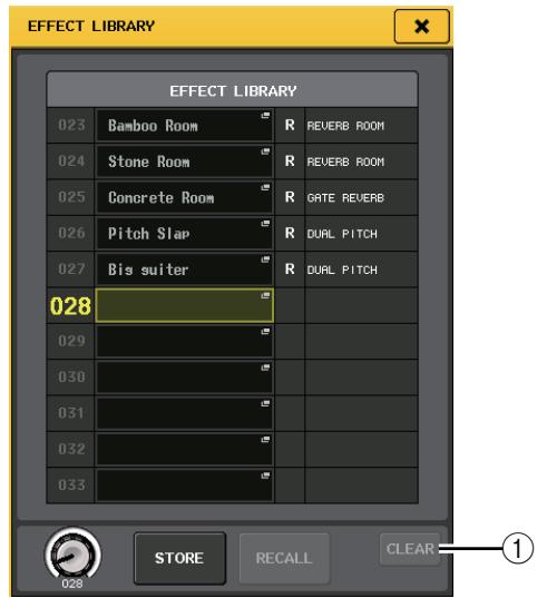 YAMAHA CL5 - Suppression de réglages d'une bibliothèque - 1