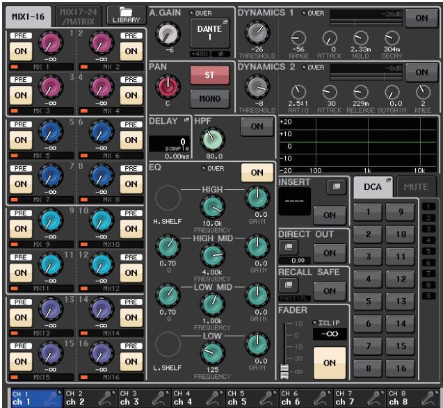 YAMAHA CL5 - Écran selected channel view - 1