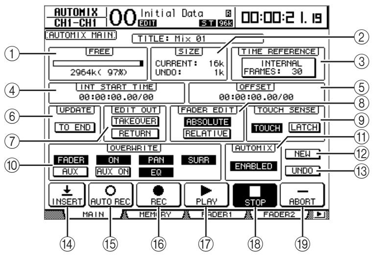 YAMAHA DM 1000 - Page Automix principale - 1
